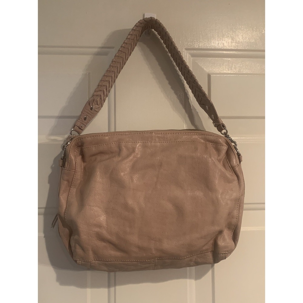 Anthropologie Day And Mood Soft Tan Leather Handbag/ Shoulder  Bag